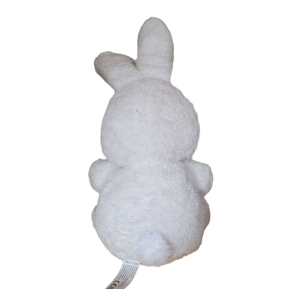 Kelly Baby My First Easter Bunny Rabbit White With Grey Ears RATTLE Plush! - Picture 3 of 7